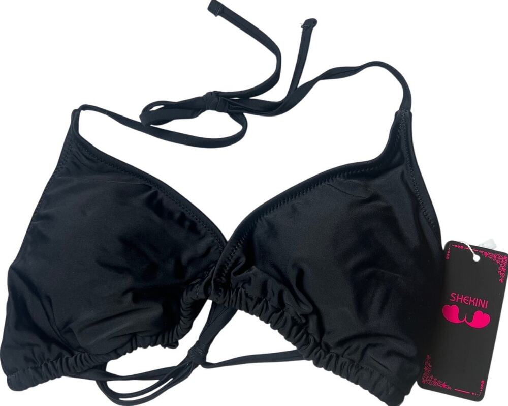 Shekini Black Swim Top Size Large NWT Women's Bikini